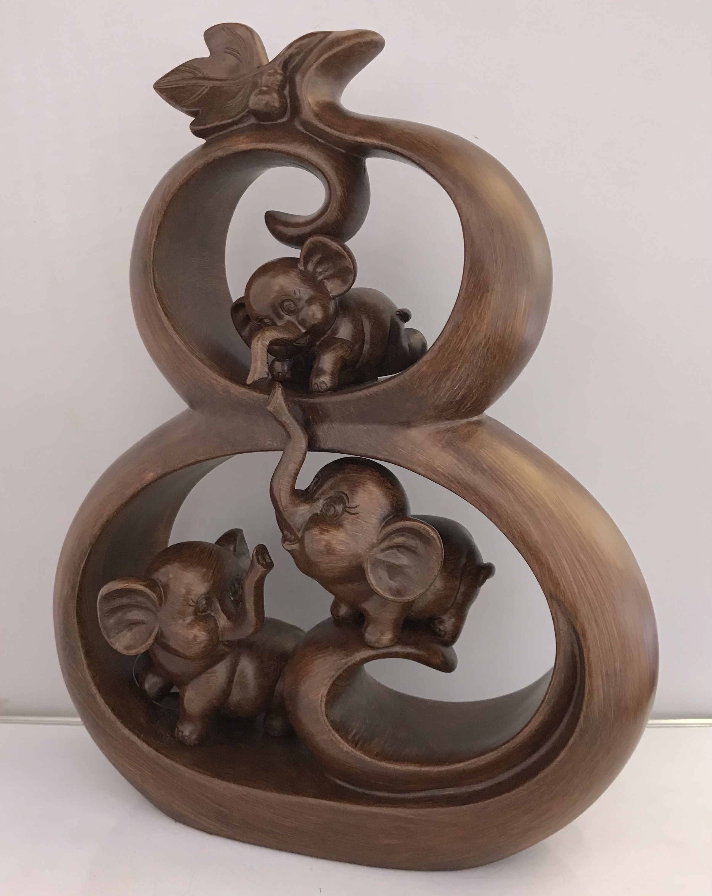 Resin Crafts Creative Wood Grain Gourd Elephant Home Decoration Decoration Living Room TV Cabinet Decoration