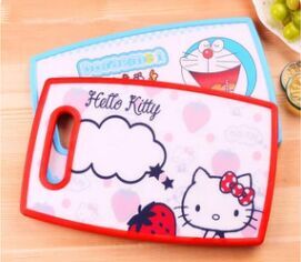 Hello Kitty cartoon plastic chopping board chopping board chopping chopping board breadboarded environmental small bells