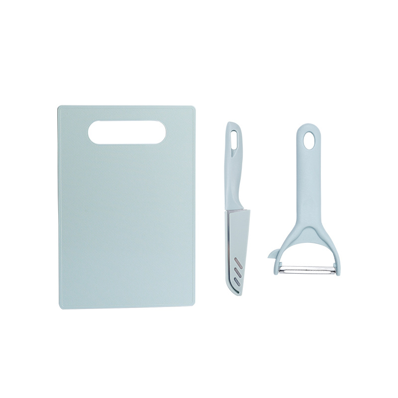 Kitchen Knife Kit Baby Food Supplement Pp Chopping Board Knife 3 Pack Fruit Knife Melon and Fruit Grater Cutting Board