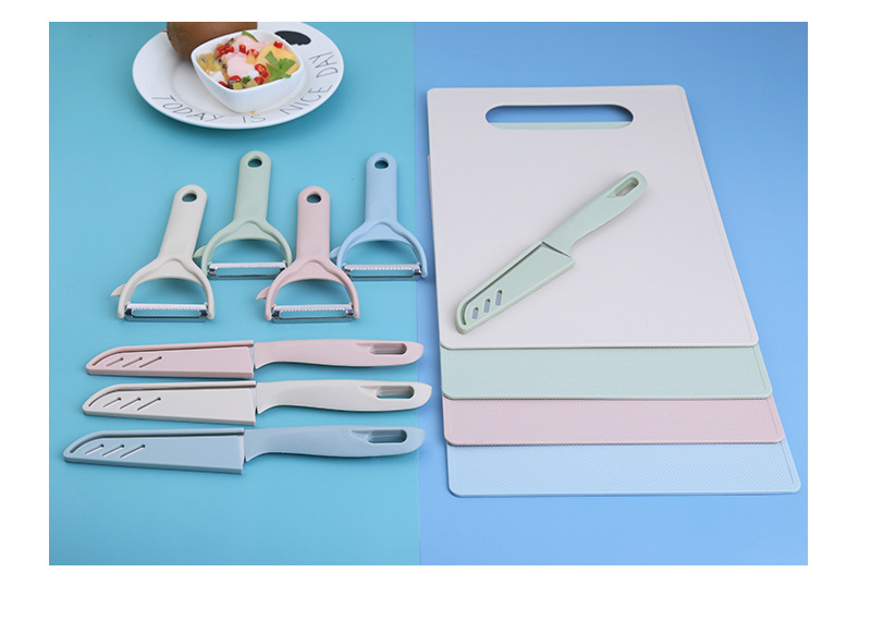 Kitchen Knife Kit Baby Food Supplement Pp Chopping Board Knife 3 Pack Fruit Knife Melon and Fruit Grater Cutting Board Kitchen Knife Kit Baby Food Supplement Pp Chopping Board Knife 3 Pack Fruit Knife Melon and Fruit Grater Cutting Board