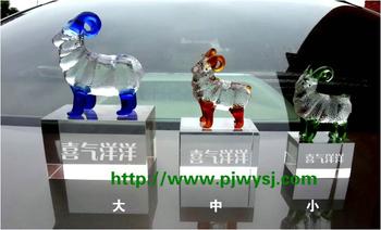 Sheep custom Crystal Crystal Crystal crafts Crystal three sheep figurines sheep goat