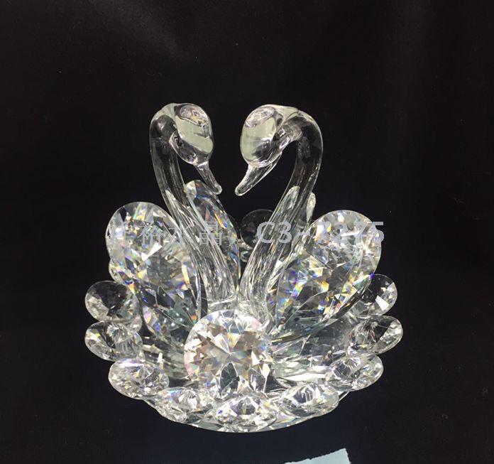 Crystal crafts crystal furnishing crystal swan