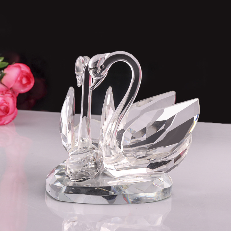 Factory Direct Sales Crystal Swan Tourist Attractions Tourist Souvenirs Crystal Crafts Event Commemorative Gifts