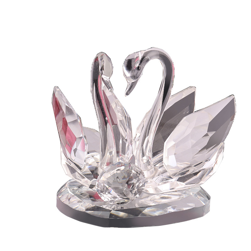 Factory Direct Sales Crystal Swan Tourist Attractions Tourist Souvenirs Crystal Crafts Event Commemorative Gifts