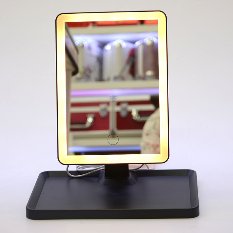 Multifunctional Touch Led Magnetic Makeup Mirror with Night Light Mobile Phone Bracket Dressing Mirror iPad Casual Makeup Mirror