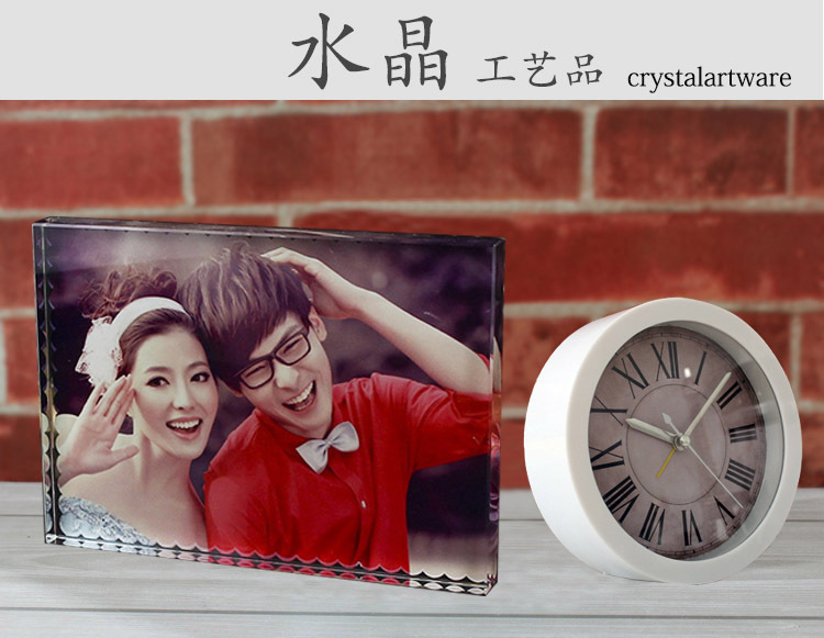 Use of Thermal transfer of crystal crafts personalized DIY small box artificial k9 glass crystal picture frame crystal blank consumables