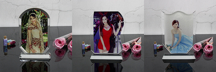 Use of Thermal transfer of crystal crafts personalized DIY small box artificial k9 glass crystal picture frame crystal blank consumables