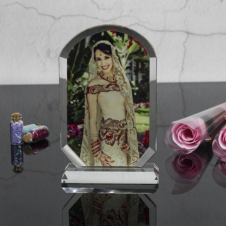 Use of Thermal transfer of crystal crafts personalized DIY small box artificial k9 glass crystal picture frame crystal blank consumables