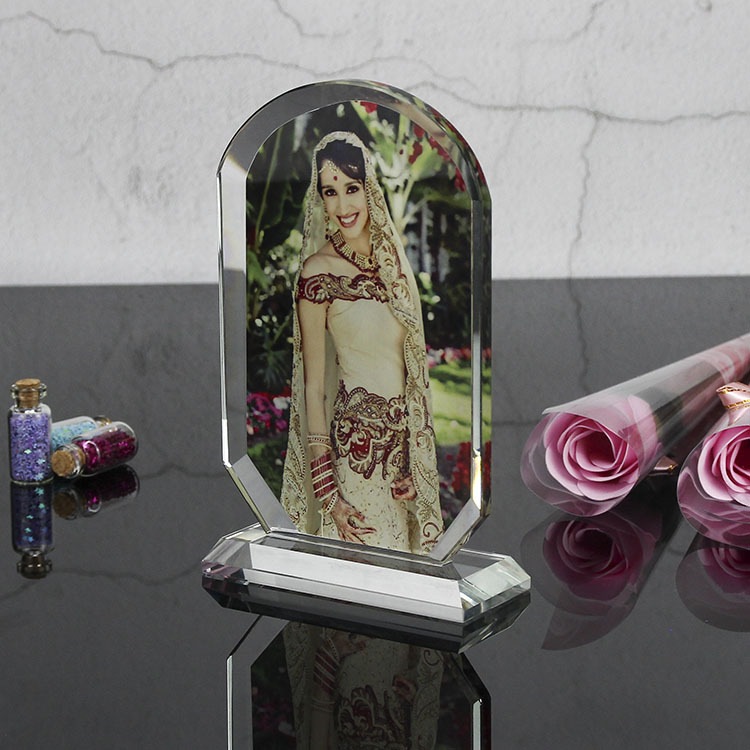 Use of Thermal transfer of crystal crafts personalized DIY small box artificial k9 glass crystal picture frame crystal blank consumables