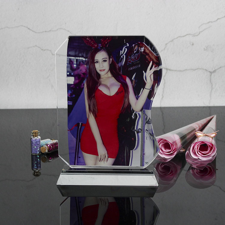 Use of Thermal transfer of crystal crafts personalized DIY small box artificial k9 glass crystal picture frame crystal blank consumables