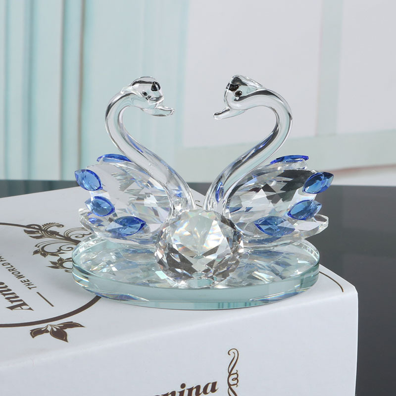 Crystal Swan Car Decoration Interior High-End Decoration Office Crystal Crafts Customization One Piece Dropshipping