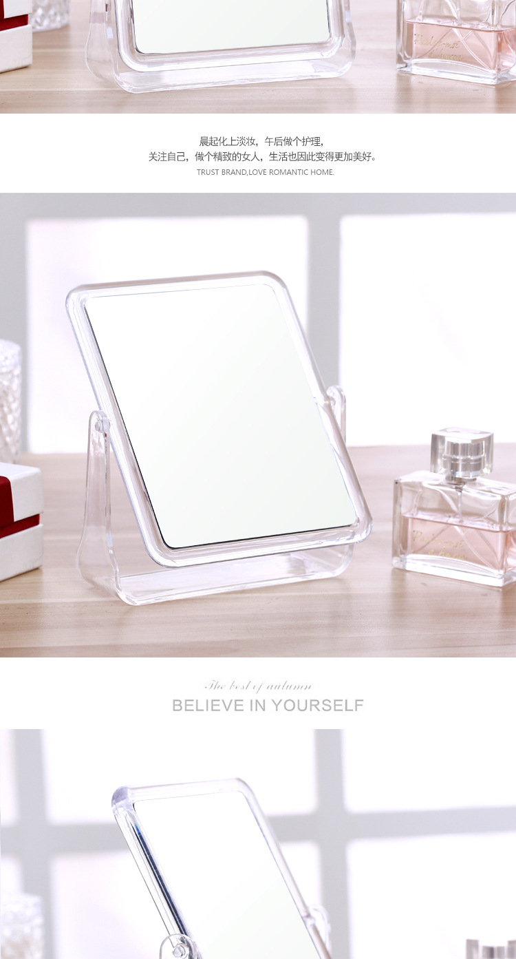 Desktop double-sided mirror student portable desk clear makeup mirror wholesale dressing mirror color customization