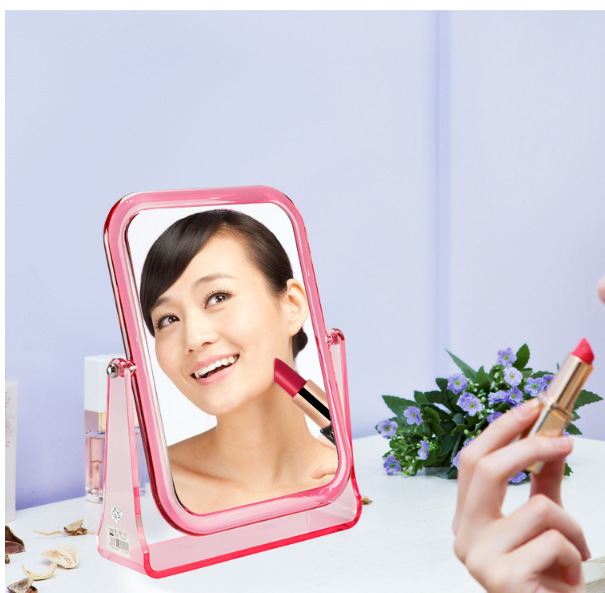 Desktop double-sided mirror student portable desk clear makeup mirror wholesale dressing mirror color customization