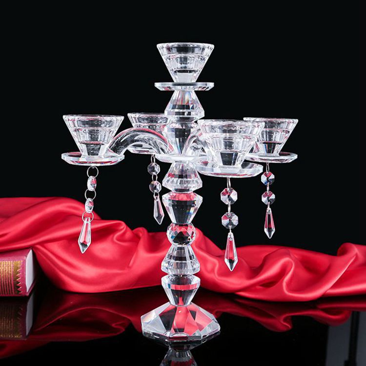 European New Style Large Crystal Candle Holder Ornaments Crystal Crafts Sample Customization Festival Atmosphere Candle Holder European New Style Large Crystal Candle Holder Ornaments Crystal Crafts Sample Customization Festival Atmosphere Candle Holder