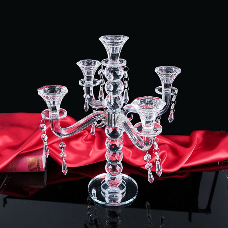 European New Style Large Crystal Candle Holder Ornaments Crystal Crafts Sample Customization Festival Atmosphere Candle Holder European New Style Large Crystal Candle Holder Ornaments Crystal Crafts Sample Customization Festival Atmosphere Candle Holder