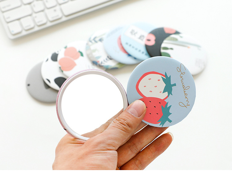 Paipai Girl Korean Style Mirror and Comb Set Women's Makeup on the Go Dressing Mirror Mini Mirror with Wooden Small Comb Paipai Girl Korean Style Mirror and Comb Set Women's Makeup on the Go Dressing Mirror Mini Mirror with Wooden Small Comb