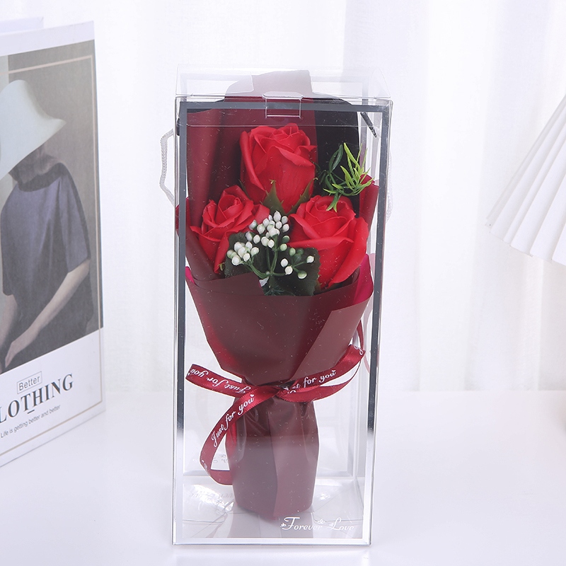 Valentine&#039;s Day 3.8 Mother&#039;s Day Teacher&#039;s Day Gift Soap Rose Artificial Flower Wholesale