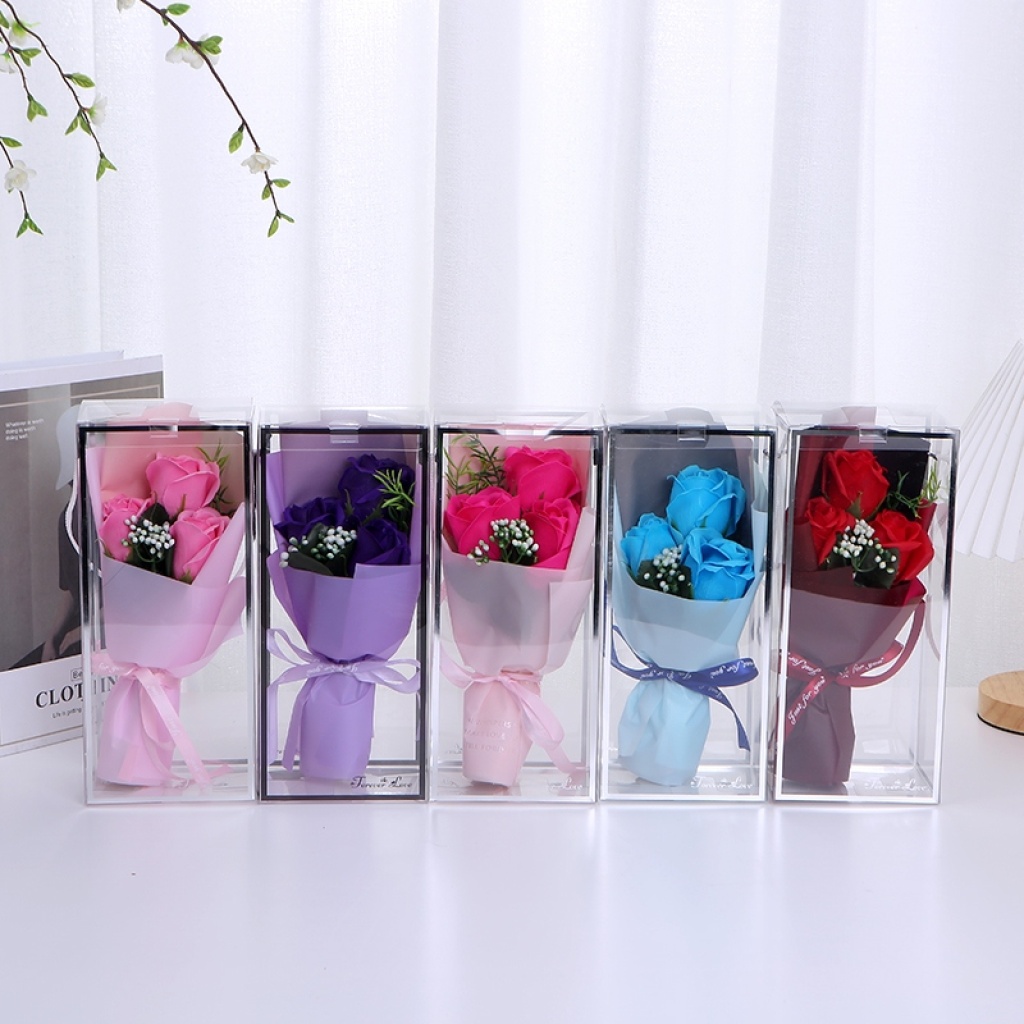 Valentine's Day 3.8 Mother's Day Teacher's Day Gift Soap Rose Artificial Flower Wholesale