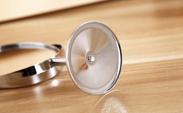 828T Korean Metal Mirror Cosmetic Mirror Dressing Mirror Desktop Rotating Small Mirror 1:2 Amplification Function
