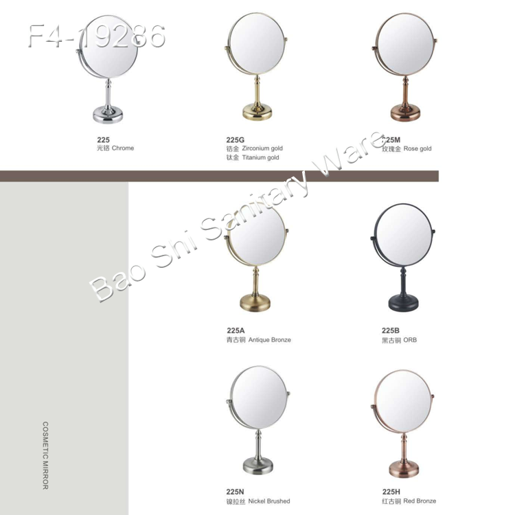 European stainless steel table makeup mirror magnification double-sided mirror 3X magnification glass dressing mirror European stainless steel table makeup mirror magnification double-sided mirror 3X magnification glass dressing mirror