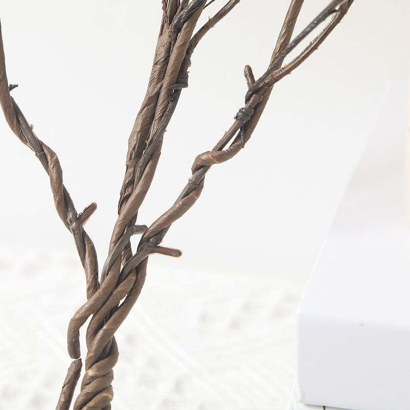 Lanyun Emulational Flower Vine Zijinniu Rattan Home Ceiling Decorative Rattan Cross-Border Simulation Rattan 5-Fork Rattan with Leaves
