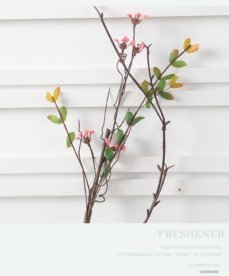 Lanyun Emulational Flower Vine Zijinniu Rattan Home Ceiling Decorative Rattan Cross-Border Simulation Rattan 5-Fork Rattan with Leaves Lanyun Emulational Flower Vine Zijinniu Rattan Home Ceiling Decorative Rattan Cross-Border Simulation Rattan 5-Fork Rattan with Leaves
