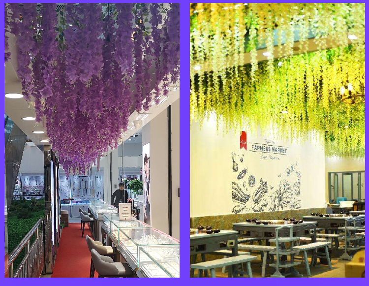 Artificial Wisteria Ceiling Wedding Corridor Ornamental Flower Artificial Flowers Simulation Tofu Pudding the Flowers Indoor Green Leaf and Fake Flower Artificial Wisteria Ceiling Wedding Corridor Ornamental Flower Artificial Flowers Simulation Tofu Pudding the Flowers Indoor Green Leaf and Fake Flower