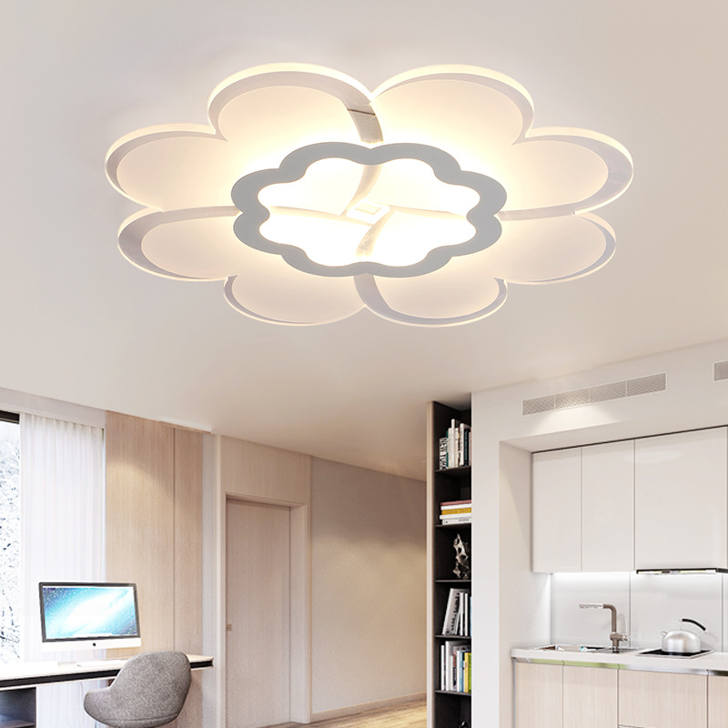 Ultra-Thin Flower-Shaped Ceiling Lamp Modern Minimalist Living Room Lamps Master Bedroom Room Lamp