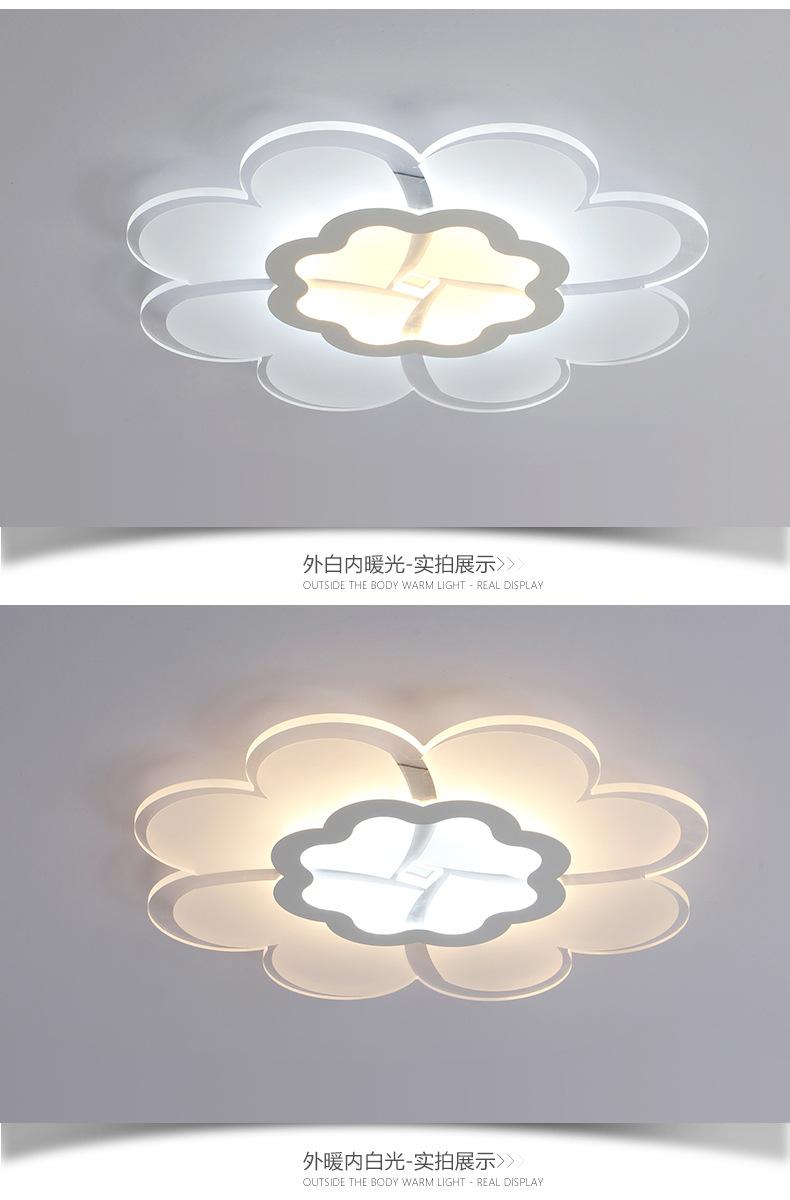 Ultra-Thin Flower-Shaped Ceiling Lamp Modern Minimalist Living Room Lamps Master Bedroom Room Lamp