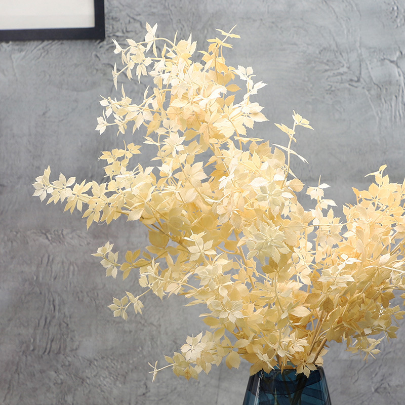 Simulation Single Stem Maple Leaf Home Decorative Fake Flower Wedding Simulation Plant Ceiling Road Lead Artificial Flower Factory Wholesale