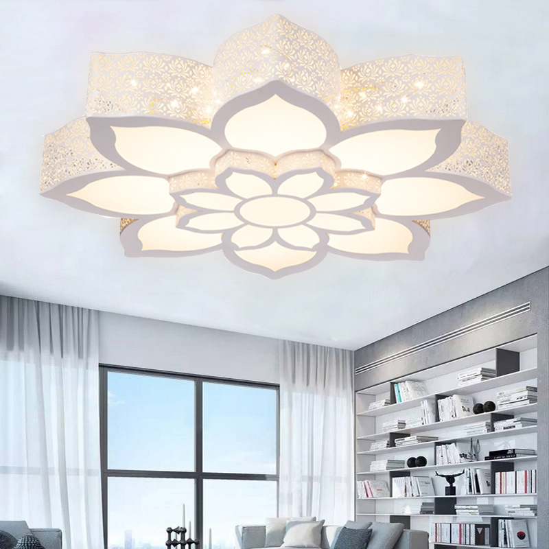 LED Ceiling Light Flower Atmosphere Room Simple and Warm Bedroom Light Personality Dimming Lamp Decoration LED Ceiling Light Flower Atmosphere Room Simple and Warm Bedroom Light Personality Dimming Lamp Decoration