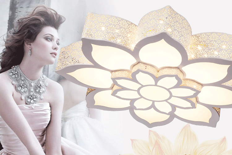 LED Ceiling Light Flower Atmosphere Room Simple and Warm Bedroom Light Personality Dimming Lamp Decoration LED Ceiling Light Flower Atmosphere Room Simple and Warm Bedroom Light Personality Dimming Lamp Decoration