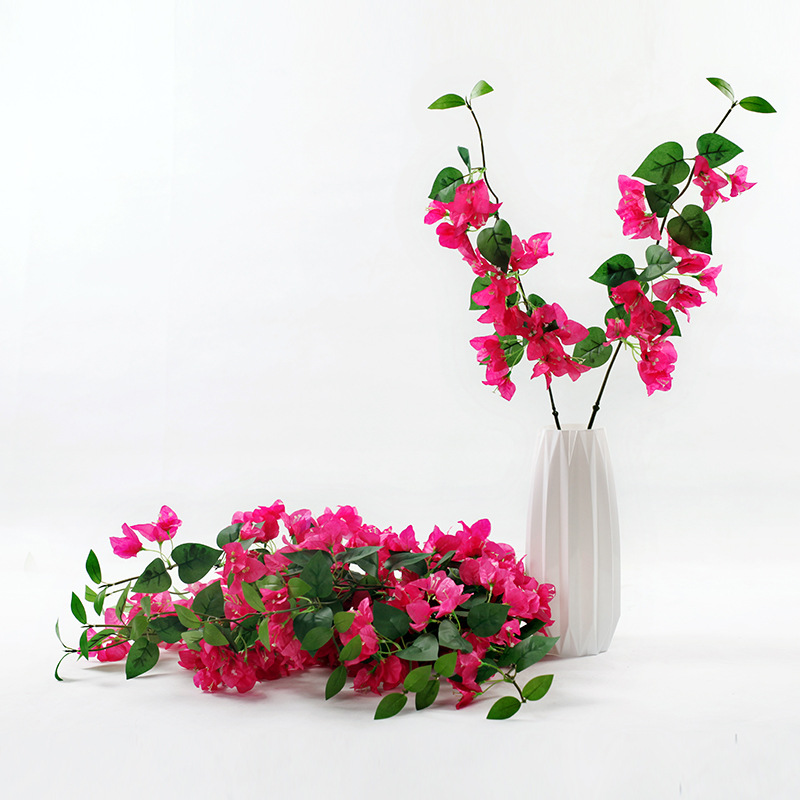 Simulation Bougainvillea Factory Wholesale Indoor Wall Decoration Wedding Arch Ceiling Engineering Hotel Floor Flower Arrangement Trees