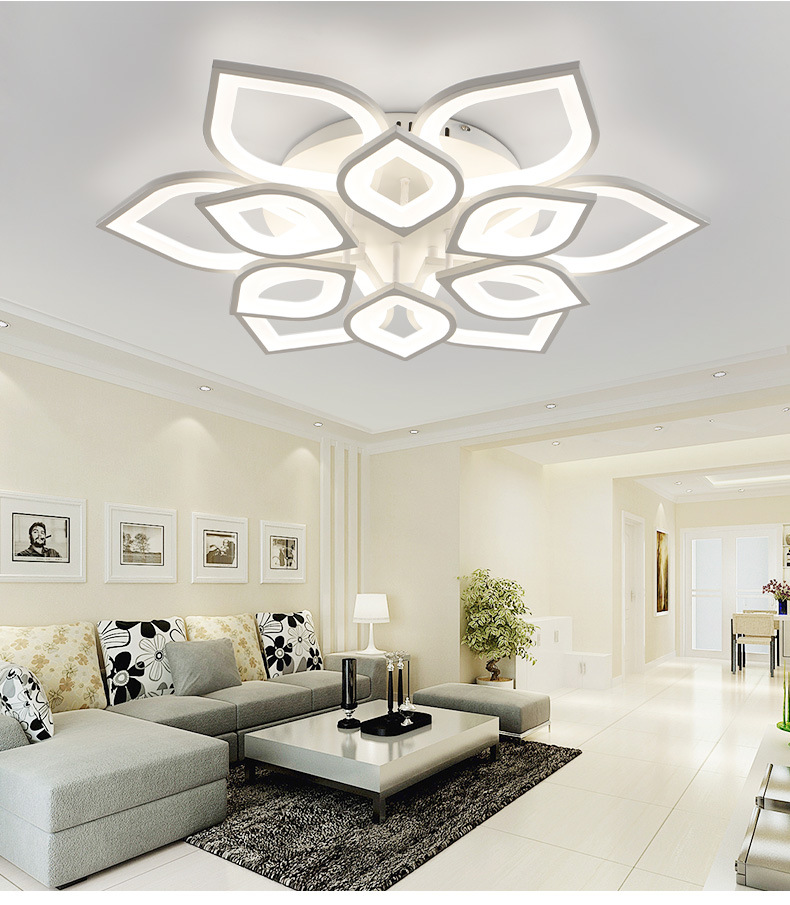 Cross-Border Led Petal Ceiling Lamp Living Room Simple Modern Creative Personality Art Master Bedroom Flower-Shaped Atmospheric Lamps Cross-Border Led Petal Ceiling Lamp Living Room Simple Modern Creative Personality Art Master Bedroom Flower-Shaped Atmospheric Lamps