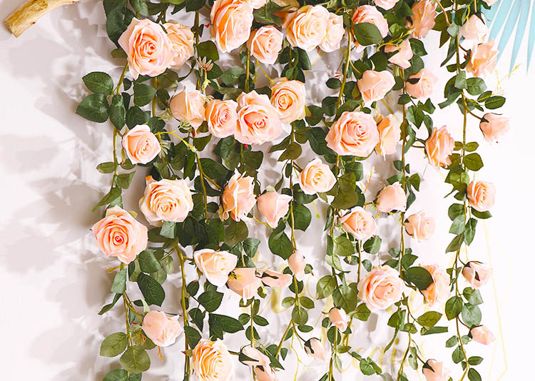Fake Flower Silk Flower Air Conditioning Ceiling Floral Decoration Rose Rattan Pink Background Wall Landscape Vine HANAFUJI Wall-Mounted Flower Fake Flower Silk Flower Air Conditioning Ceiling Floral Decoration Rose Rattan Pink Background Wall Landscape Vine HANAFUJI Wall-Mounted Flower