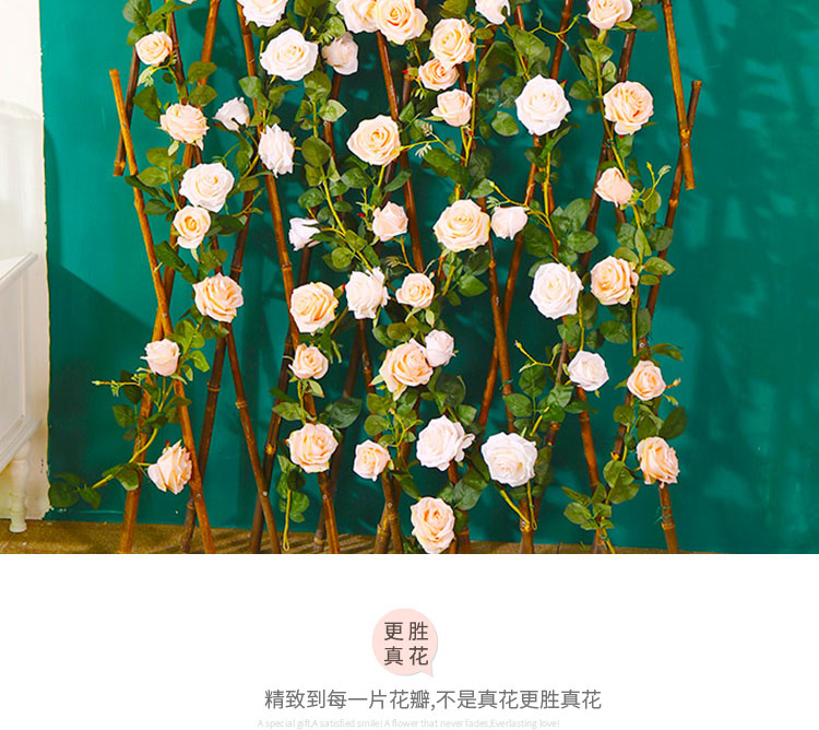 Fake Flower Silk Flower Air Conditioning Ceiling Floral Decoration Rose Rattan Pink Background Wall Landscape Vine HANAFUJI Wall-Mounted Flower Fake Flower Silk Flower Air Conditioning Ceiling Floral Decoration Rose Rattan Pink Background Wall Landscape Vine HANAFUJI Wall-Mounted Flower
