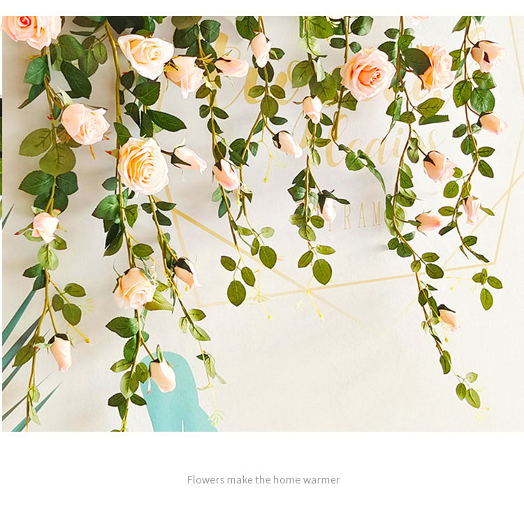 Fake Flower Silk Flower Air Conditioning Ceiling Floral Decoration Rose Rattan Pink Background Wall Landscape Vine HANAFUJI Wall-Mounted Flower Fake Flower Silk Flower Air Conditioning Ceiling Floral Decoration Rose Rattan Pink Background Wall Landscape Vine HANAFUJI Wall-Mounted Flower