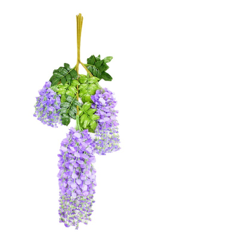 Artificial Wisteria Wedding Decoration Flower Artificial Flower Ceiling HANAFUJI Tofu Pudding HANAFUJI Silk Flower Wisteria Flower String Wholesale