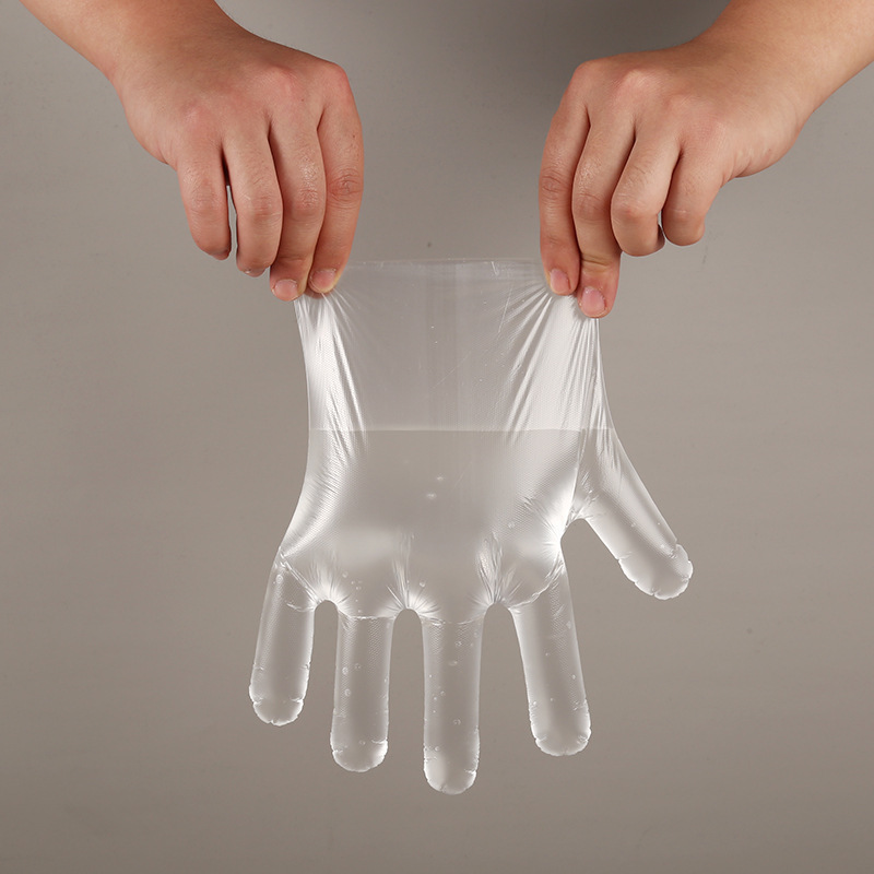 Disposable PE Gloves Plastic Film Transparent Food Grade Thickened Durable Waterproof Dining Boxed Removable Gloves