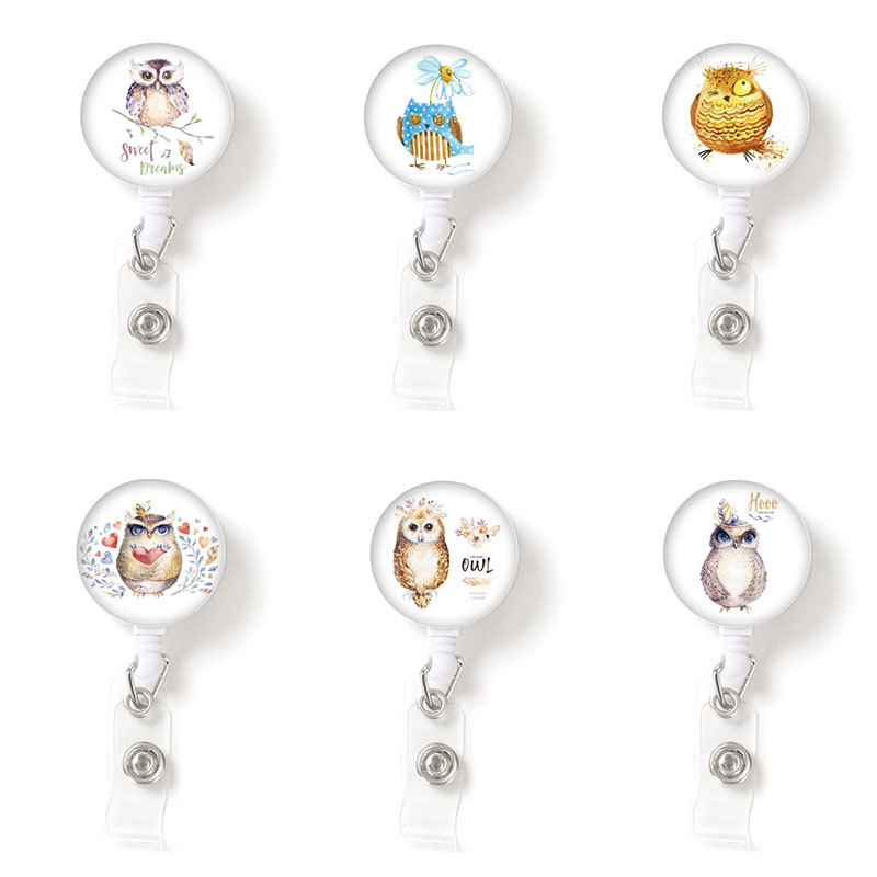 Retractable Buckle Owl Crystal Patch 360 Degrees Rotatable Back Splint Can Buckle Work Gloves Clip A 2 Series