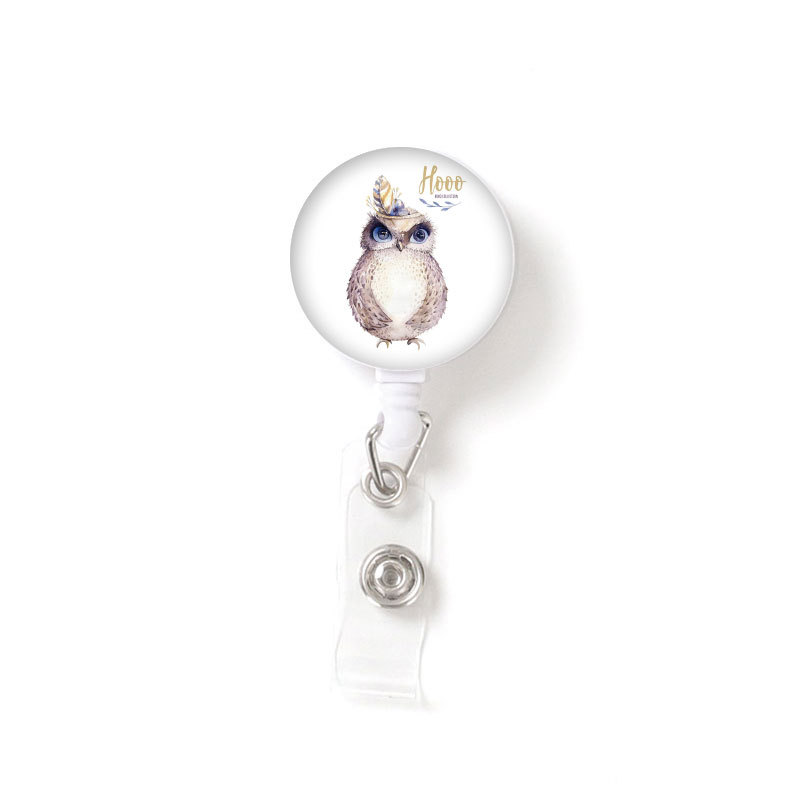 Retractable Buckle Owl Crystal Patch 360 Degrees Rotatable Back Splint Can Buckle Work Gloves Clip A 2 Series