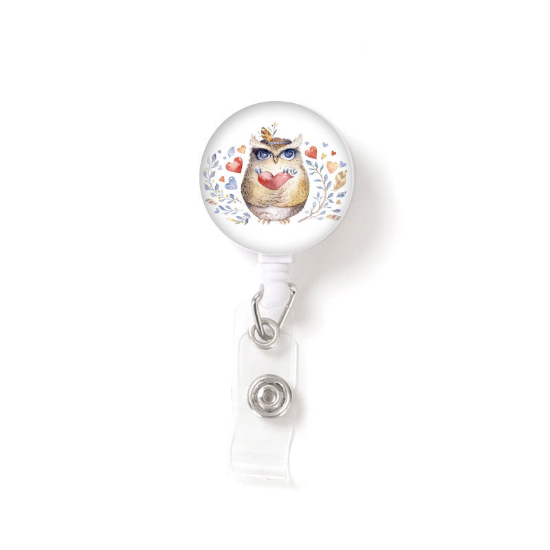 Retractable Buckle Owl Crystal Patch 360 Degrees Rotatable Back Splint Can Buckle Work Gloves Clip A 2 Series Retractable Buckle Owl Crystal Patch 360 Degrees Rotatable Back Splint Can Buckle Work Gloves Clip A 2 Series