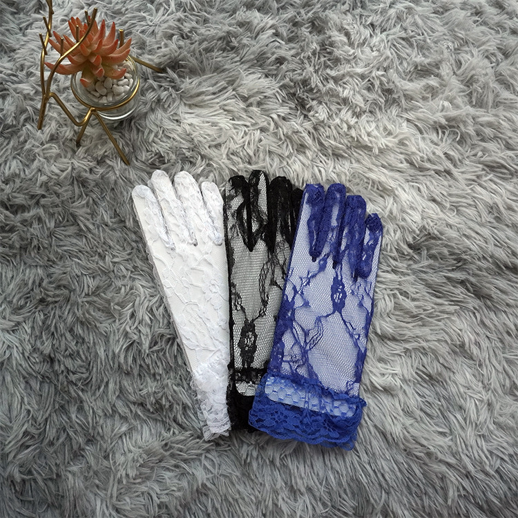 Factory Direct Sales Summer Lace Pattern Lace Sunscreen Gloves Etiquette Clothing Bridal Wedding Dress Accessories Gloves