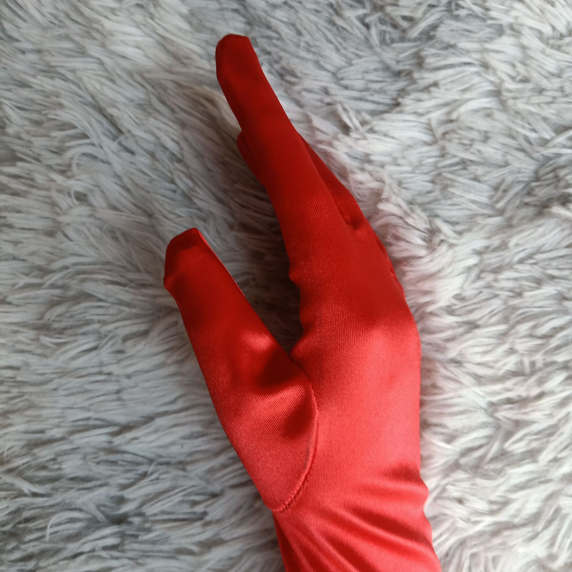 Factory Direct Sales Mid-Length Wedding Etiquette Bow Lace Stage Performance Costume Accessories Elastic Gloves