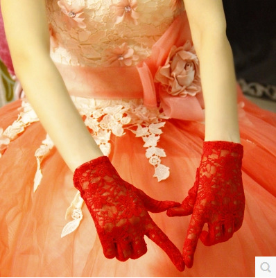 2021 Bridal Wedding Dress Lace Red White Wedding, Wedding Celebration, Wedding Ceremony Short Long Satin Gloves Wholesale