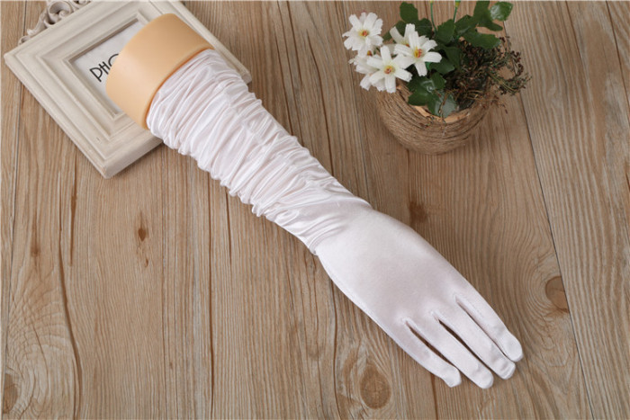 Long Black Sapphire Gloves Dress Wedding Dress Women's Gloves Long Black Sapphire Gloves Dress Wedding Dress Women's Gloves