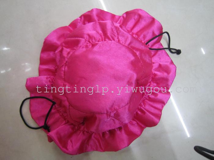 Hat - shape drawstring wedding candy bag silk jewelry bag