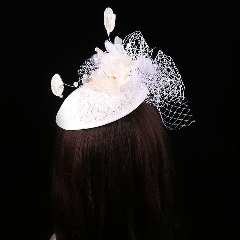 New top hat headdress bride's wedding veil British veil versatile banquet mesh hat