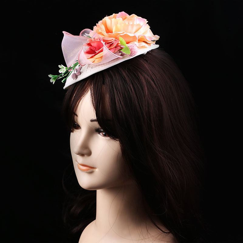 Korean bride retro lace yarn yarn hat headdress wedding photography cap decoration and sweet hat Korean bride retro lace yarn yarn hat headdress wedding photography cap decoration and sweet hat
