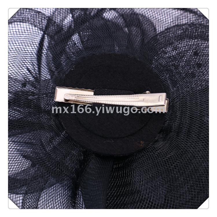 Handmade Flowers Pattern European Mesh Vintage Noble Lady Socialite Wedding Hat Travel Photography Photo Studio Accessories